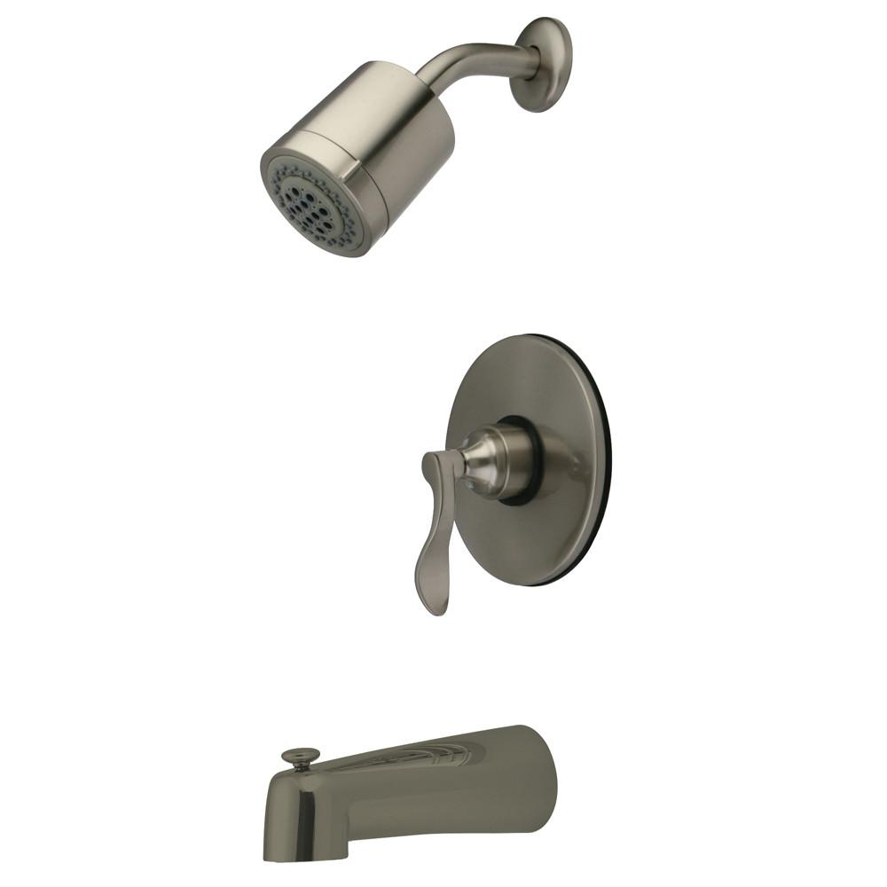Nu French Satin Nickel Single Handle Tub & Shower Combo Faucet KB6698DFL