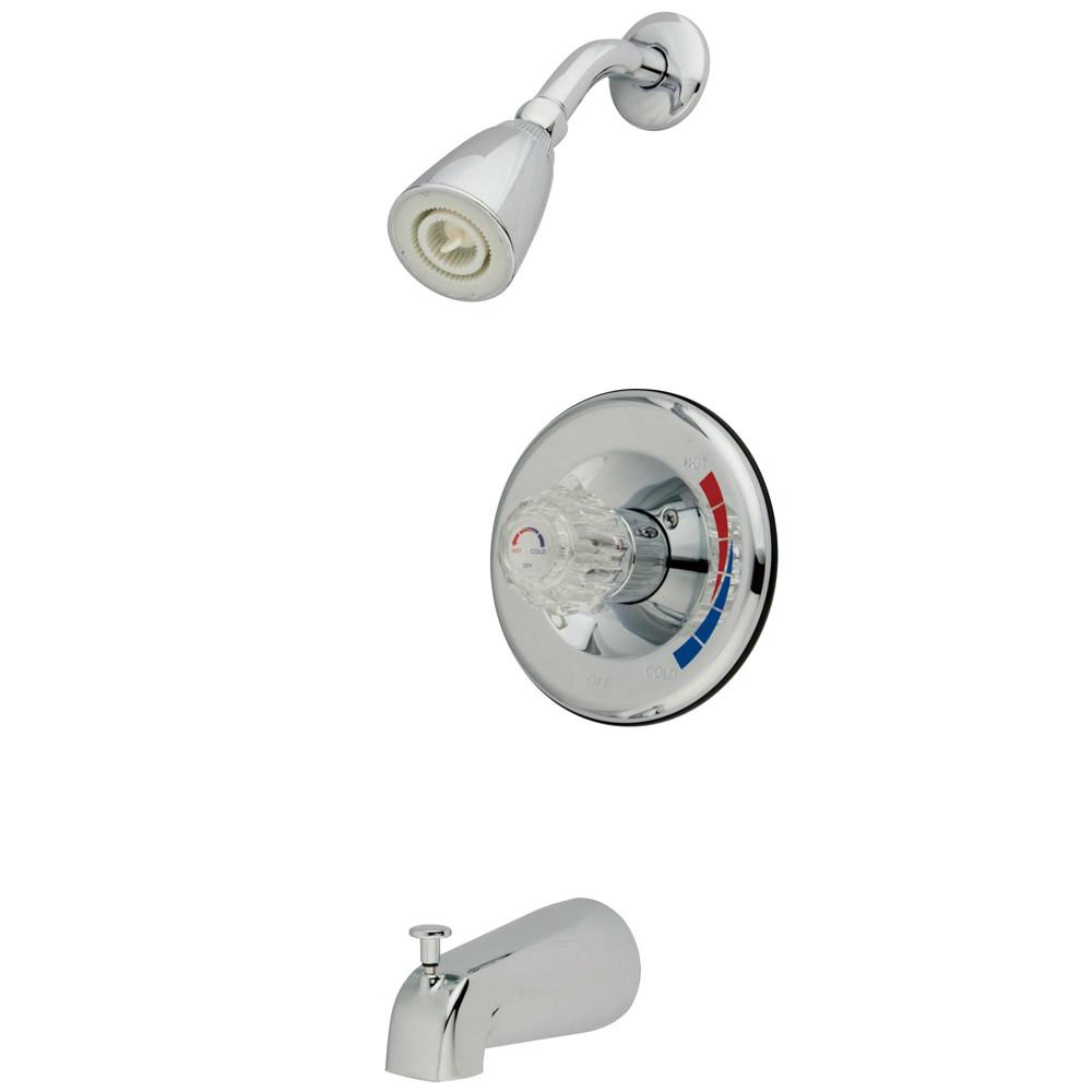 Kingston Chatham Chrome Single Handle Tub and Shower Combination Faucet KB681