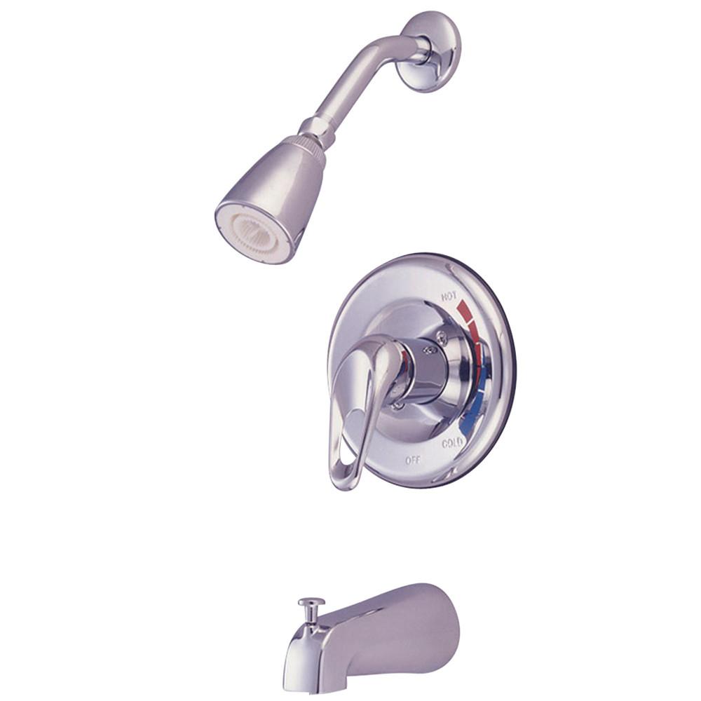 Kingston Chatham Chrome Single Handle Tub and Shower Combination Faucet KB691