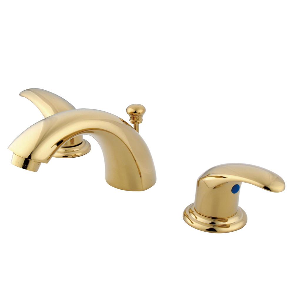 Kingston Polished Brass 4"-8" Mini Widespread Bathroom Faucet w Pop-up KB6952LL