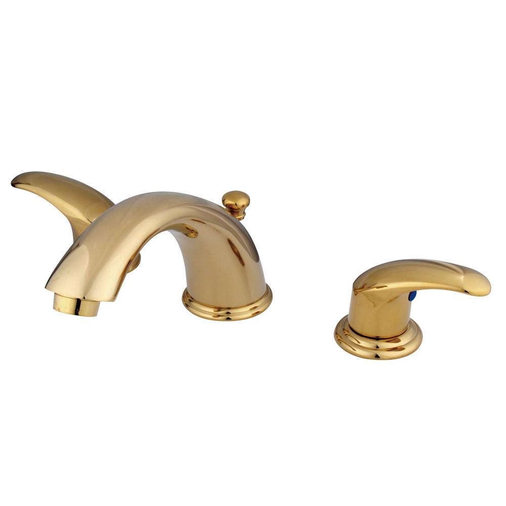 Kingston Brass Polished Brass Widespread Bathroom Faucet w Pop-up