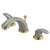 Kingston Satin Nickel/Polished Brass Widespread Bathroom Faucet KB6969LL