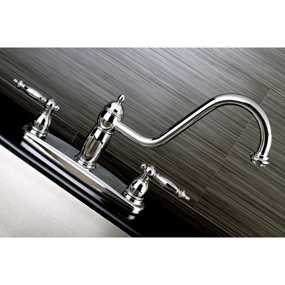 Kingston Brass Chrome Templeton 8" Kitchen Faucet Without Sprayer KB7111TLLS