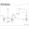 Kingston Brass Chrome Magellan 8" 2 handle kitchen faucet KB750
