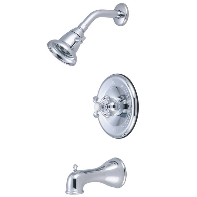 Kingston Brass Chrome French Country Tub & Shower Combination Faucet KB7631TX