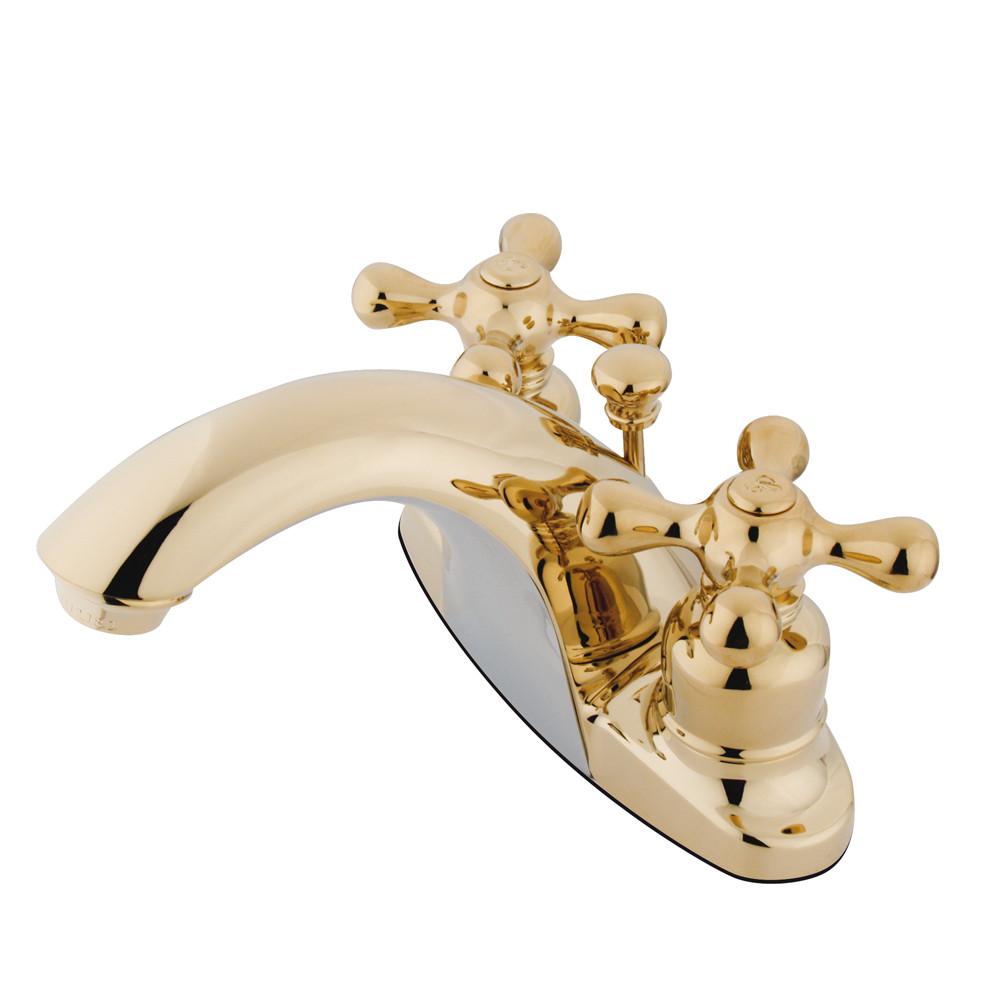 Kingston English Country Polished Brass 4" Centerset Bathroom Faucet KB7642AX