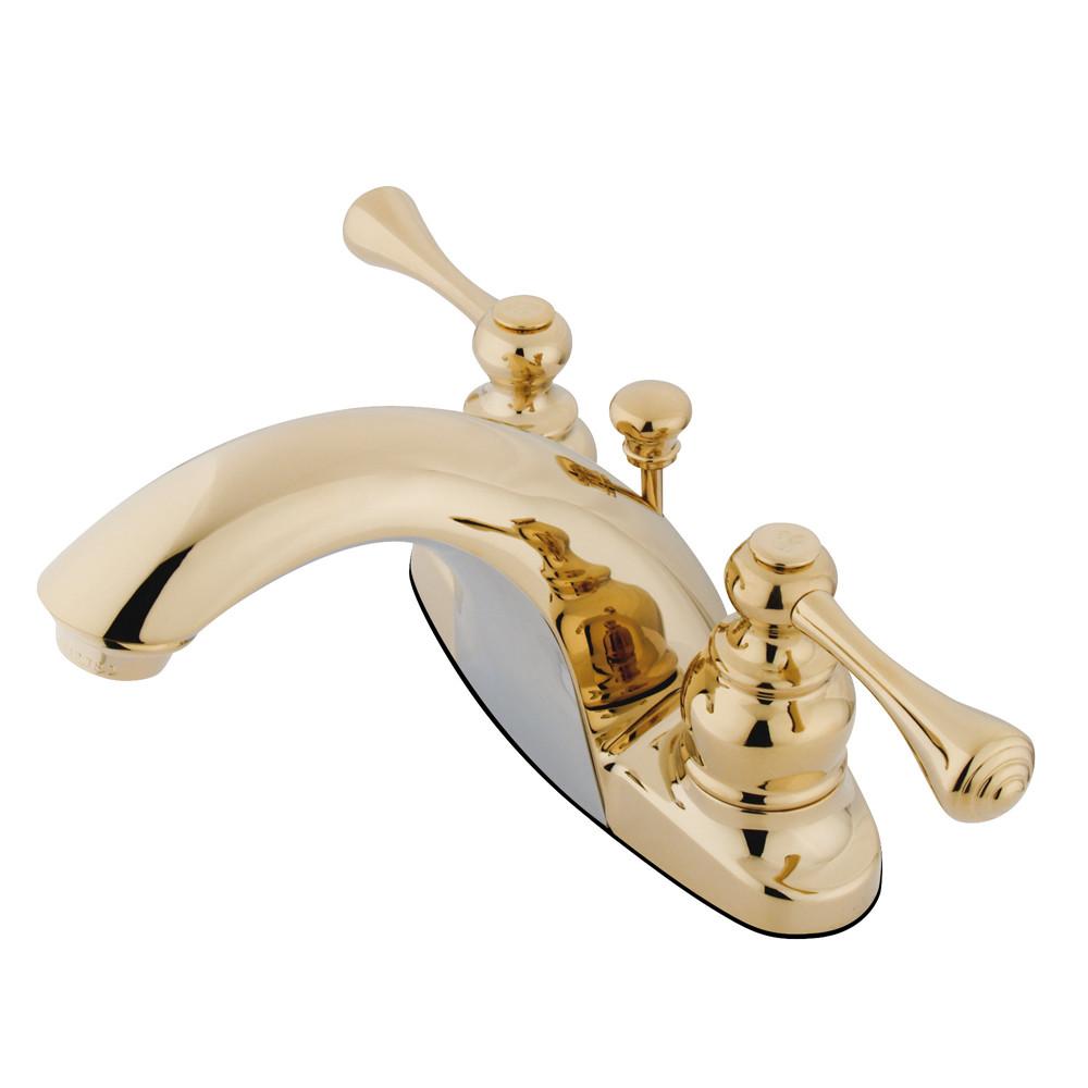 Kingston English Country Polished Brass 4" Centerset Bathroom Faucet KB7642BL