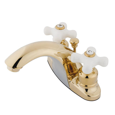 Kingston English Country Polished Brass 4" Centerset Bathroom Faucet KB7642PX