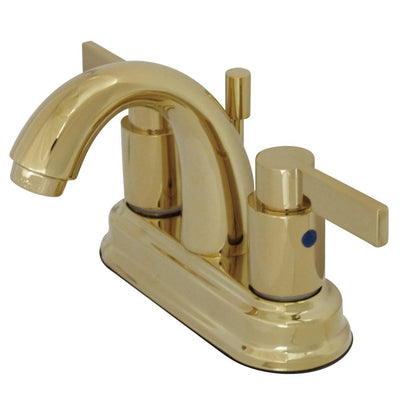 Polished Brass NuvoFusion 4" Centerset Hi Rise bathroom Faucet w/PopUp KB8612NDL