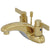 Kingston Polished Brass NuvoFusion Centerset bathroom Faucet w/Pop-Up KB8622NDL