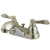 Kingston Brass Satin Nickel NuWave French centerset bathroom faucet KB8628NFL
