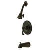 Kingston Oil Rubbed Bronze Single Handle Tub and Shower Combo Faucet KB8635FL