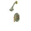 Kingston Satin Nickel/Polished Brass Single Handle Shower Only Faucet KB8639FLSO