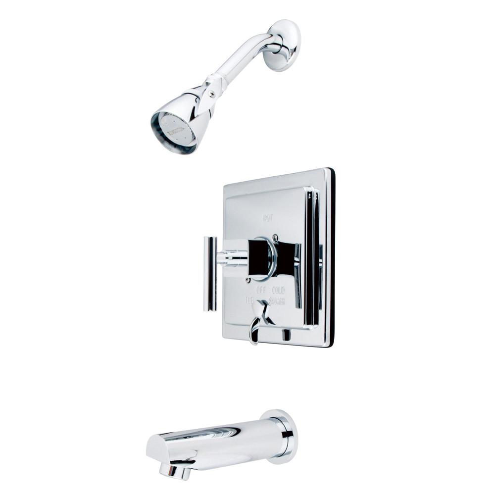 Kingston Brass Claremont Chrome Tub and Shower Combination Faucet KB86510CQL
