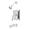 Kingston Brass Silver Sage Chrome Tub & Shower Faucet With Diverter KB86510ZL