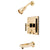 Kingston Claremont Polished Brass Tub and Shower Combination Faucet KB86520CQL