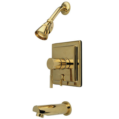 Kingston Concord Polished Brass Single Handle Tub & Shower Faucet KB86520DL