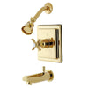Kingston Brass KB8652ZX Tub and Shower Combination Faucet Polished Brass
