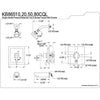Kingston Brass Claremont Satin Nickel Tub & Shower Combination Faucet KB86580CQL