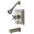 Kingston Brass KB86580ZX Tub and Shower Combination Faucet Satin Nickel