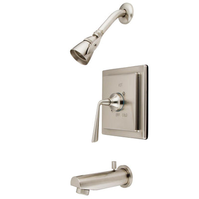 Kingston Brass Silver Sage Satin Nickel Tub & Shower Combination Faucet KB8658ZL