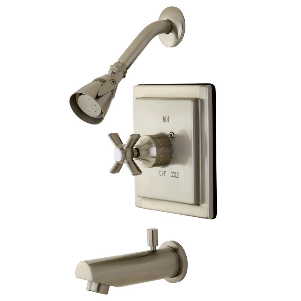 Kingston Brass KB8658ZX Tub and Shower Combination Faucet Satin Nickel