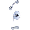 Kingston Brass Silver Sage Chrome Tub & Shower Combination Faucet KB8691ZL