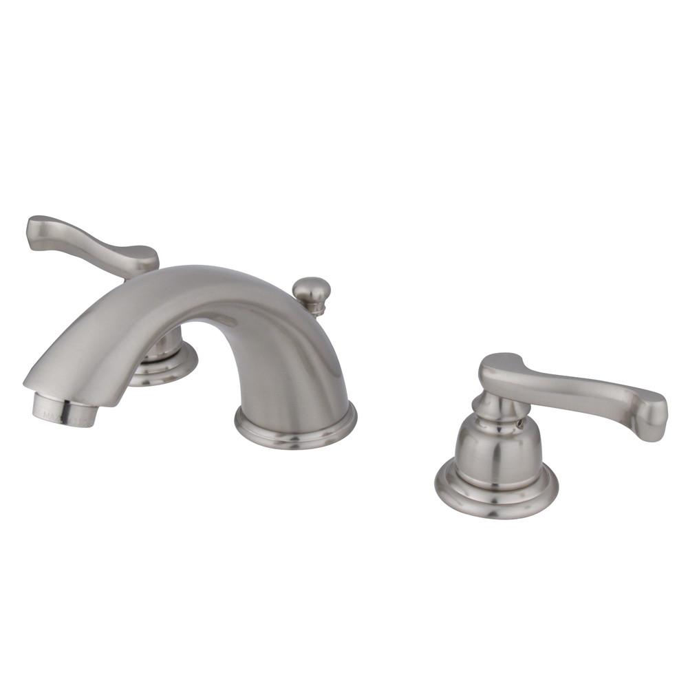 Kingston Satin Nickel 2 Handle Widespread Bathroom Faucet w Pop-up KB8968FL