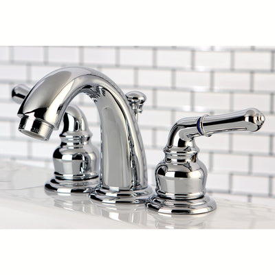 Kingston Chrome Magellan 2 handle widespread bathroom faucet w/pop-up KB911