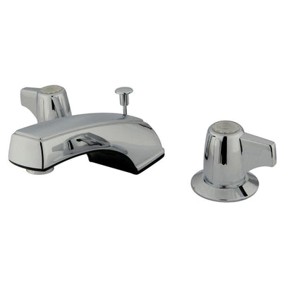 Kingston Brass Chrome 2 Handle Widespread Bathroom Faucet with Pop-up KB920