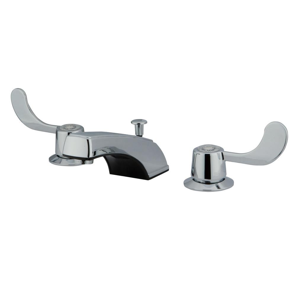 Kingston Brass Chrome 2 Handle Widespread Bathroom Faucet w Pop-up KB931B