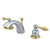 Kingston Chrome/Polished Brass 4"-8" Mini Widespread Bathroom Faucet KB944AL