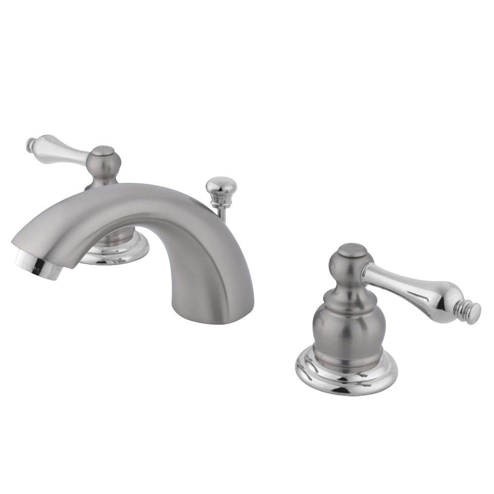 Kingston Brass Satin Nickel/Chrome 4"-8" Mini Widespread Bathroom Faucet KB947AL