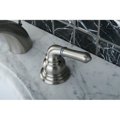 Kingston Brass Satin Nickel 4"-8" Mini Widespread Bathroom Faucet w Pop-up KB958