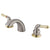 Kingston Satin Nickel/Polished Brass Mini Widespread Bathroom Faucet KB959LP