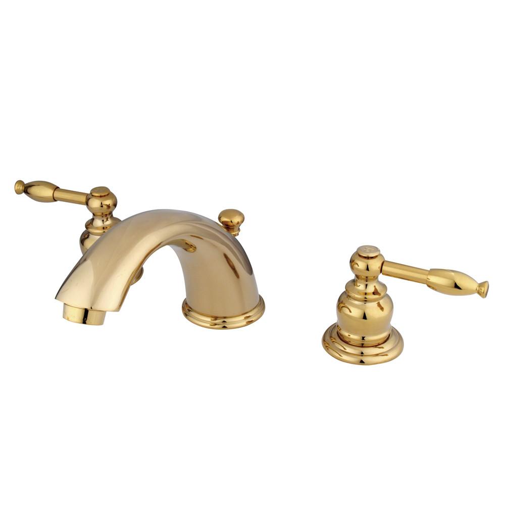 Kingston Polished Brass 8"-16" Widespread Bathroom Faucet w Pop-up KB962KL
