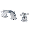 Kingston Brass Chrome 2 Handle Widespread Bathroom Faucet with Pop-up KB971X