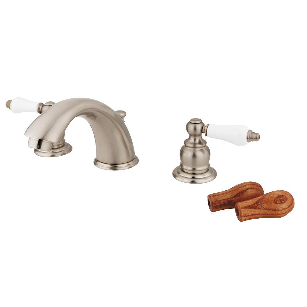 Kingston Brass Satin Nickel 2 Handle Widespread Bathroom Faucet w Pop-up KB978B