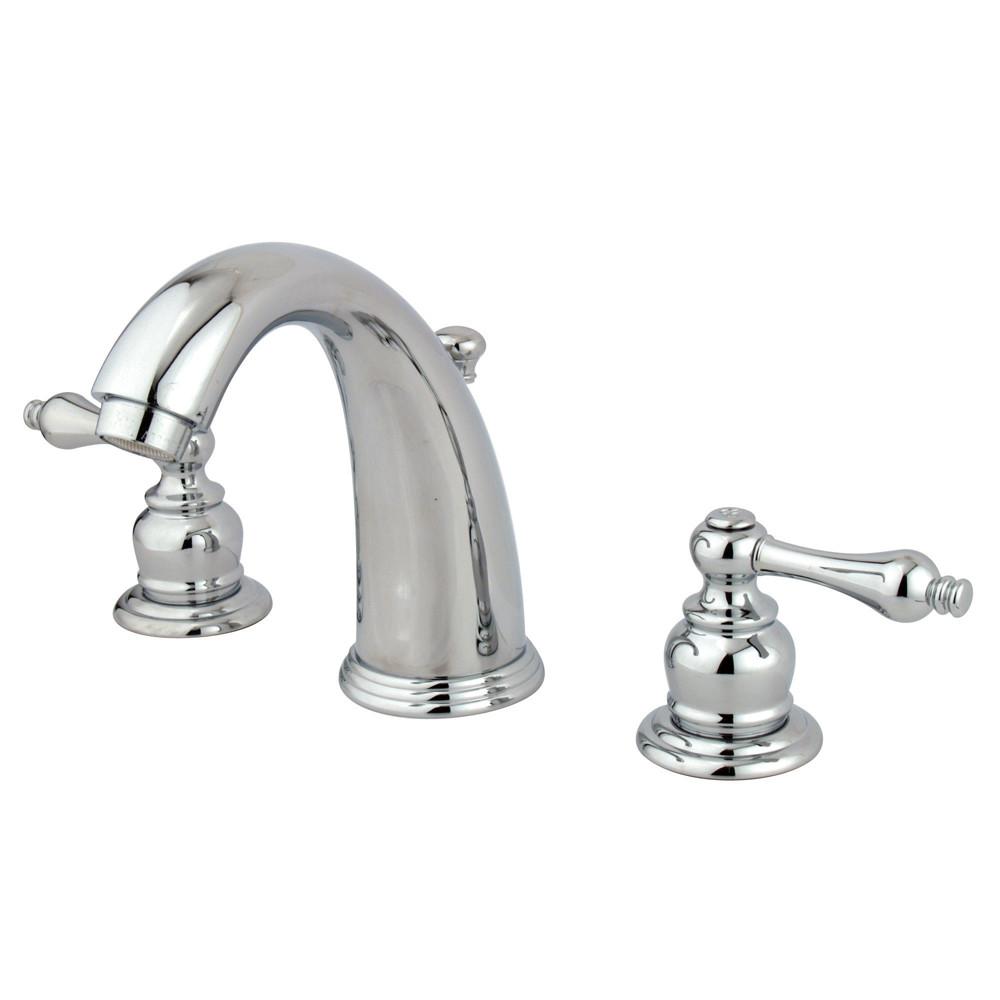 Kingston Brass Chrome 2 Handle Widespread Bathroom Faucet with Pop-up KB981AL