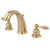 Kingston Polished Brass 2 Handle Widespread Bathroom Faucet w Pop-up KB982AL