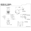 Kingston Satin Nickel NuvoFusion tub and shower combination faucet KBX8148NDL