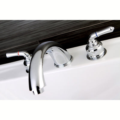 Kingston Brass Chrome Magellan lever handle roman tub filler faucet KC361