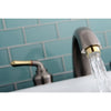Kingston Satin Nickel/Polished Brass Magellan roman tub filler faucet KC369