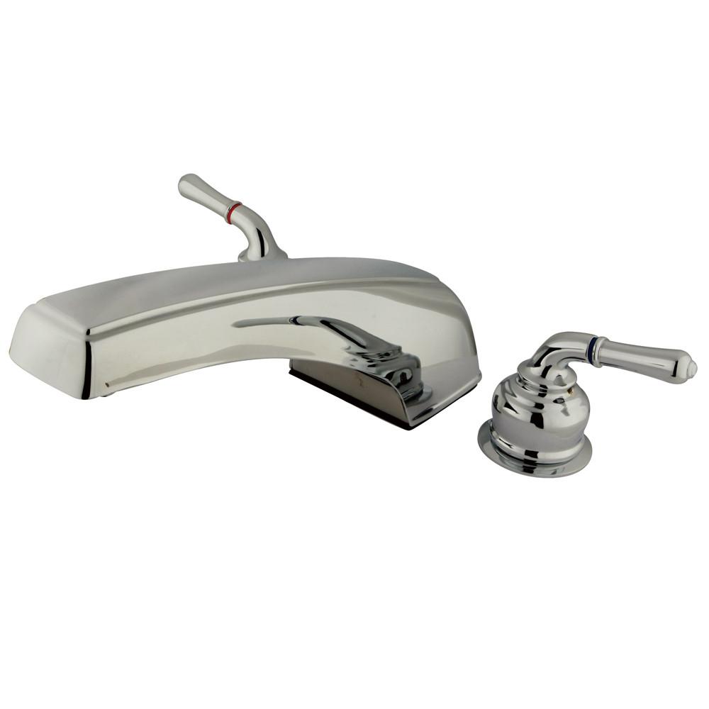 Kingston Chrome Magellan roman tub filler faucet with twin lever handles KC381