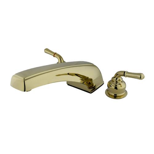 Kingston Brass Polished Brass Magellan roman tub filler faucet KC382