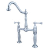 Kingston Brass Chrome 2 Handle Vessel Sink Bathroom Lavatory Faucet KS1071BL