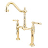 Kingston Brass Polished Brass Two Handle Vessel Sink Faucet KS1072TL
