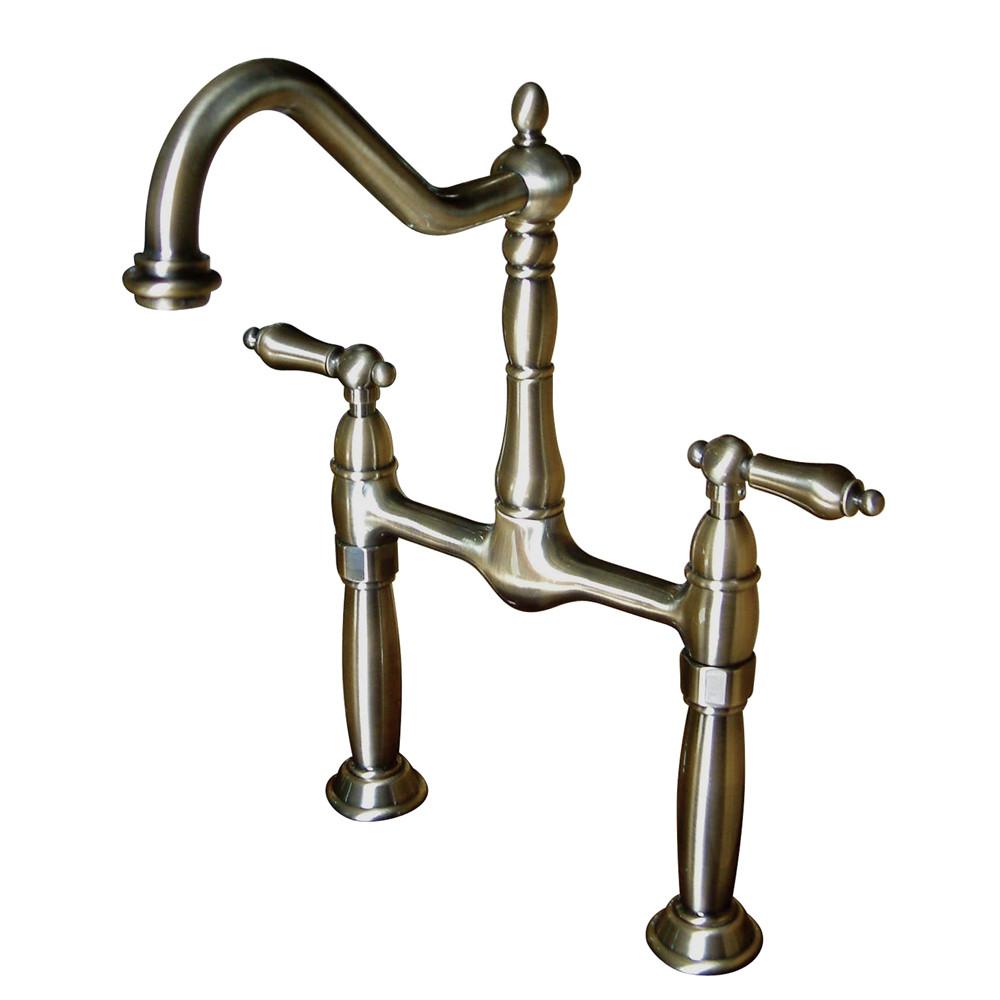 Kingston Brass Vintage Brass 2 Handle Vessel Sink Bathroom Faucet KS1073AL