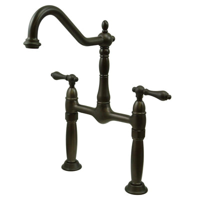 Kingston Brass Oil Rubbed Bronze 2 Handle Vessel Sink Bathroom Faucet KS1075AL