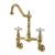 Kingston Brass Polished Brass Double Handle Wall Mount Kitchen Faucet KS1092PX